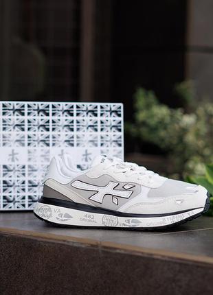 Кроссовки premiata moerun white grey black