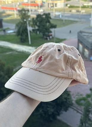 Бежева кепка polo ralph lauren