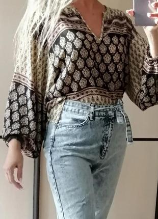 Блузка рубашка свободный крой indiska