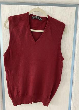 Тёплая шерстяная нательная безрукавка 46-48 р