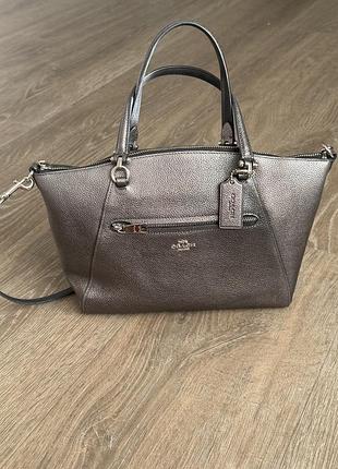 Сумка coach prairie satchel silver platinum