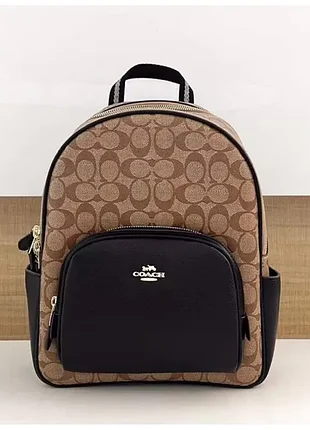 Рюкзак жіночий coach court коричневий з чорним