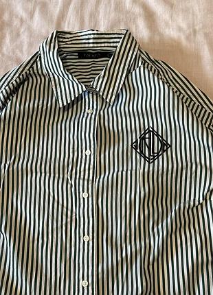 Жіноча сорочка в зелену та білу смужку lauren ralph lauren