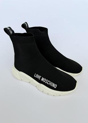 Love moschino оригінальні  кросівки-шкарпетки ( хейтопи )