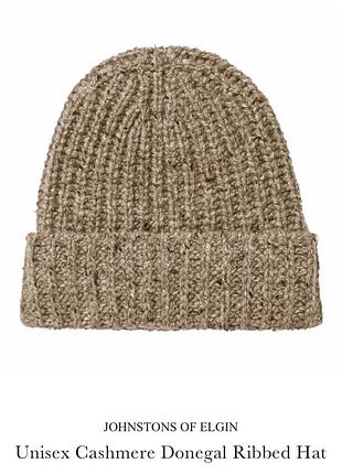 Кашемірова шапка-біні унісекс (cashmere beanie hat) від johnstons of elgin