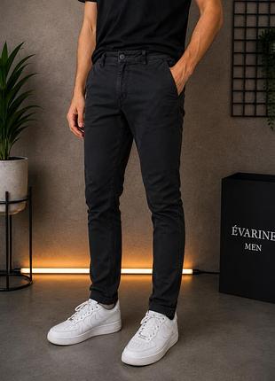 Штани чоловічі h&m чорні skinny fit класичні брюки