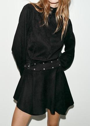 Платье из искусственной замши от zara