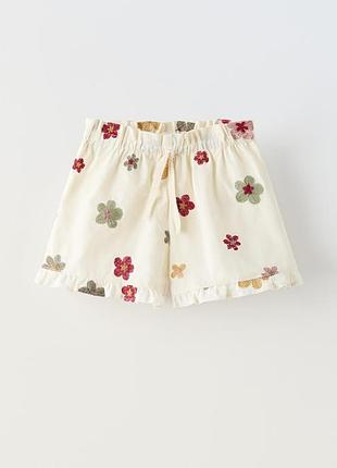 Классные шортики zara, шорты в цветочек, шортики, шорты