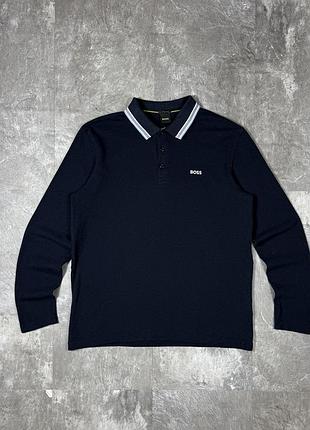 Чоловіче лонгслів поло boss хуго босс hugo boss кофта з довгим рукавом розмір xl