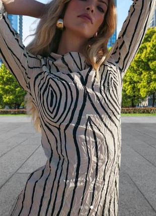 Интересное длинное платье zara, р. s