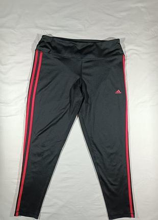 (l) adidas лосины спортивные черные
