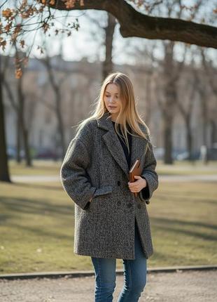🧥 теплое женское оверсайз пальто mng (mango) | wool blend 🧥