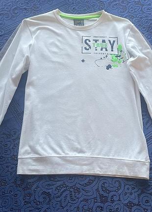 Білий світшот «stay true» для дівчинки/хлопчика, ріст 146