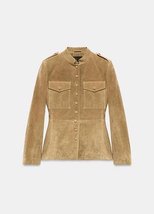 Жіноча куртка жакет піджак з екошкіри zara