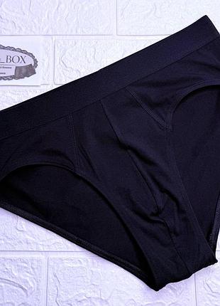 Арт.0749 трусы брифы (слипы) мужские h&amp;m хлопковые черные размер евро l