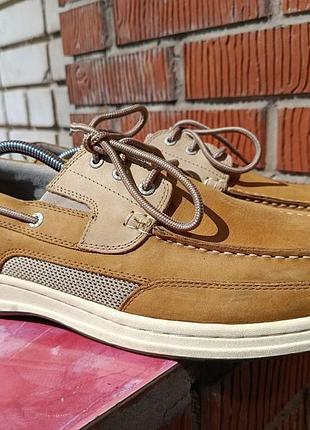 Мужские кожаные топсайдеры мокасины dockers — 47–47.5 размер (стелька 31 см)