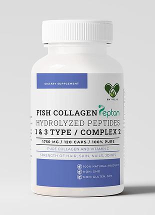Морський колаген collagen з вітаміном с гідролізований пептидний франція 120 капсул envie lab