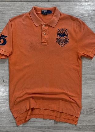 Винтажная футболка поло ральф лаурен polo ralph lauren international cup, s, оригинал