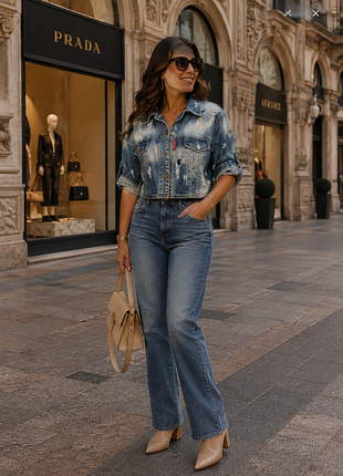 Джинсовое болеро пиджак джинс revolt jeans woman