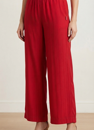 Яркие и комфортные красные брюки / палаццо calvin klein sleepwear