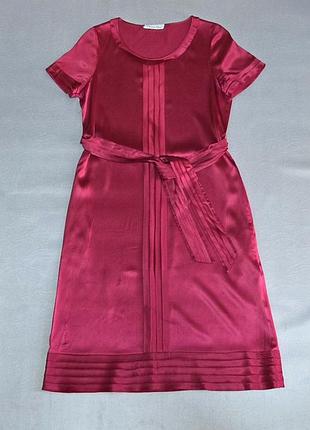 Малинове шовкове плаття christian dior, р. м