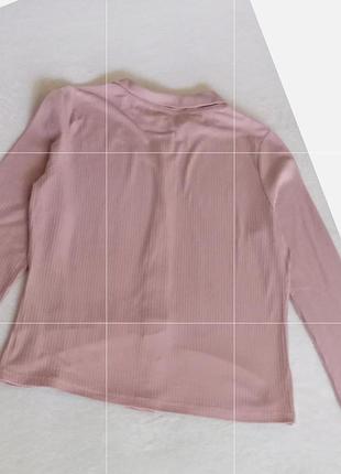 Женская кофточка в рубчик с длинным рукавом беж нюдовый new look 7