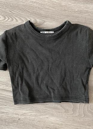 Кроп-топ сірий zara