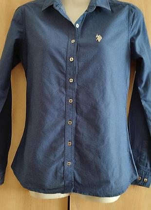 Фирменная хлопковая рубашка блуза us polo assn