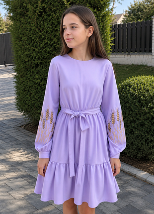 Невероятно красивое и нежное платье с вышивкой колоски