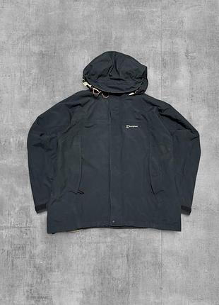 Куртка berghaus оригінал чорна чоловіча мембранна куртка бергхаус штормівка з капюшоном