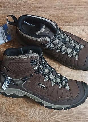 Чоловічі трекінгові черевики keen targhee iv mid wp y фірмовому кольорі java/brindle.