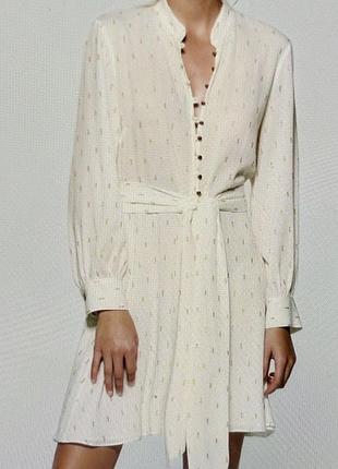 Платье zara натуральная ткань