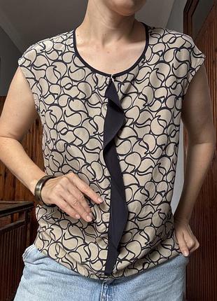 Шовкова блузка luisa cerano з воланом р. м