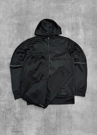 Спортивний костюм adidas оригінал чорний чоловічий спортивний костюм адідас з капюшоном зіпка штани