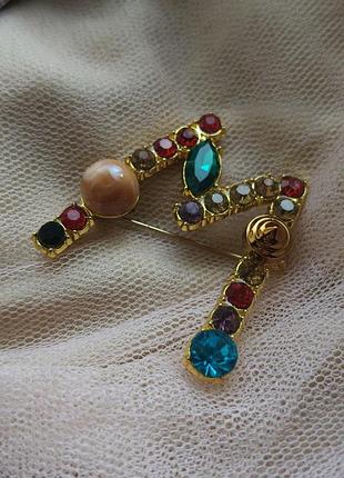 Сказочная брошь буква м, марина, мария, инициалы