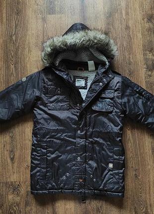 Тепла брендова зимова термо куртка парка timberland limited edition на 4-6 років