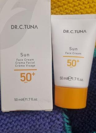 Крему для обличчя farmasi dr. c. tuna sun face cream spf 50+ об'ємом 50 мл.