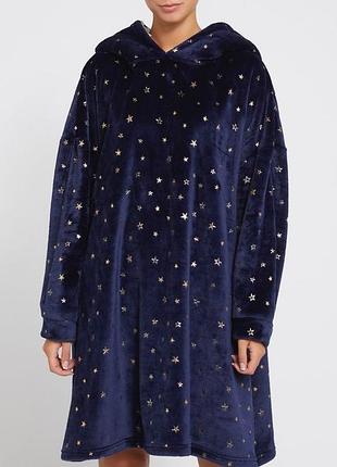 Теплый плюшевый худи плед matalan велсофт размер универсальный (s\m\l\xl)