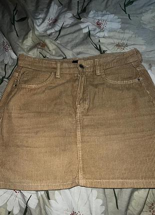 Жіноча міні спідниця в рубчик bershka