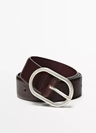Ремень из кожи наппа massimo dutti