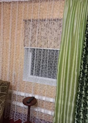 Тюль корд в спальню  або вітальню. 2 куски по 4.30.