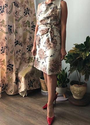 Изысканное платье phase eight из 100% шелка (uk 12 / m-l) / цветочный принт