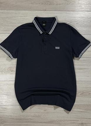Графитная футболка поло хуго бос hugo boss paddy regular fit polo shirt, xl, оригинал