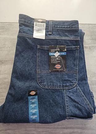Новые мужские джинсы dickies carpenter батал / широкие синие джинсы дикие 42х32 56-58