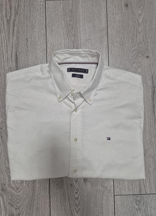 Мужская рубашка из хлопка tommy hilfiger,l размер