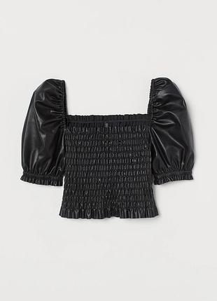 Топ h&amp;m из мягкой искусственной кожи (новый с биркой)