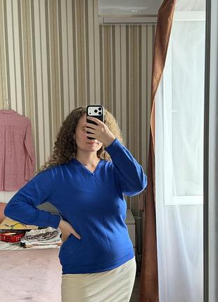 Светр h&m джемпер 100% вовна ультрамарин merino wool