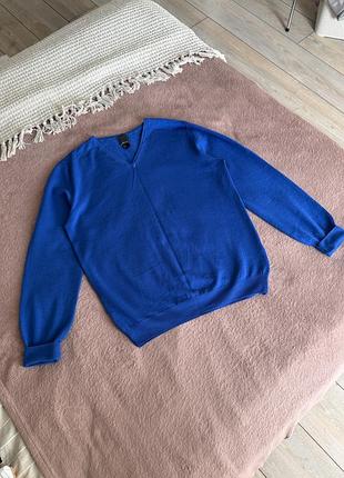 Светр h&m джемпер 100% вовна ультрамарин merino wool