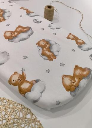 Теплі простирадла на гумці в коляску, люльку, простынка теплая в коляску, размер 40*80 (#6949)