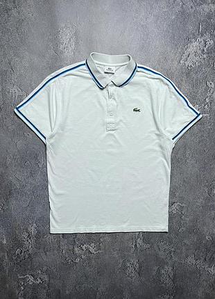 Vintage винтажная футболка поло lacoste лакоста big logo size l размер л